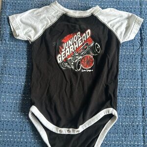 18 junior gear head and 12 moth marvel onesies